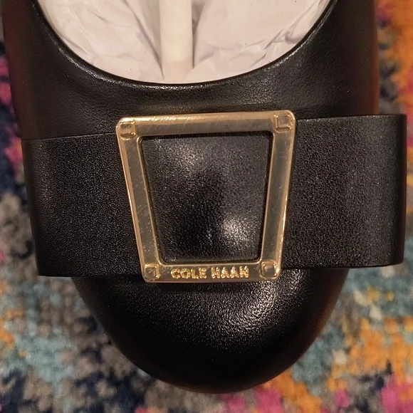 Cole Haan Emory Bow Pump Black Leather 3 inch - Picture 9 of 10